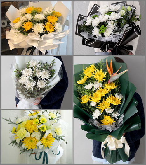 山东莱芜莱城区鹏泉街道大石家庄村白事花束代送